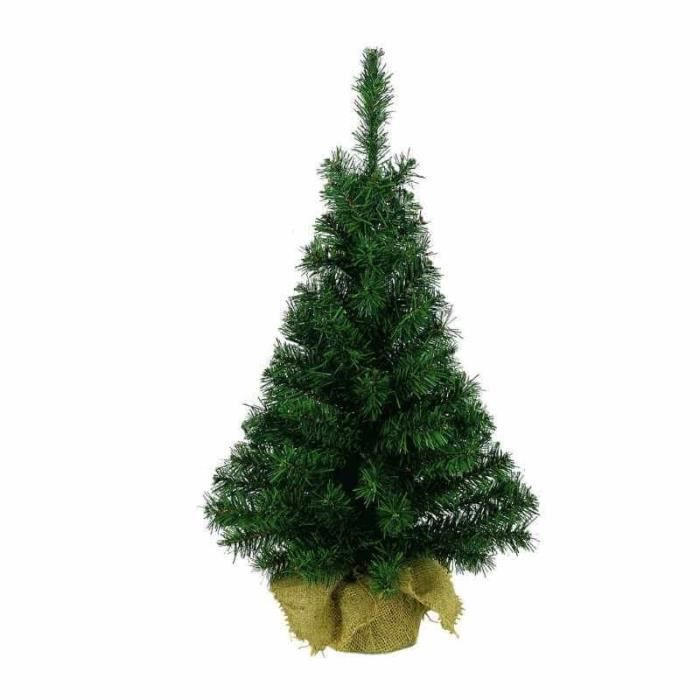 Sapin de Noël - Mini - 35cm - Vert - Jute - Intérieur