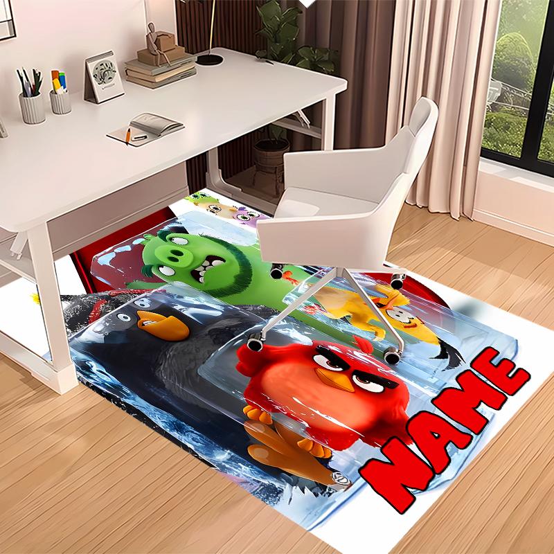 Custom personalization Angry Birds game Print Area Rug - Soft, Washable Non-Slip Indoor Mat,Living Room,Home&Office Decorative Rug