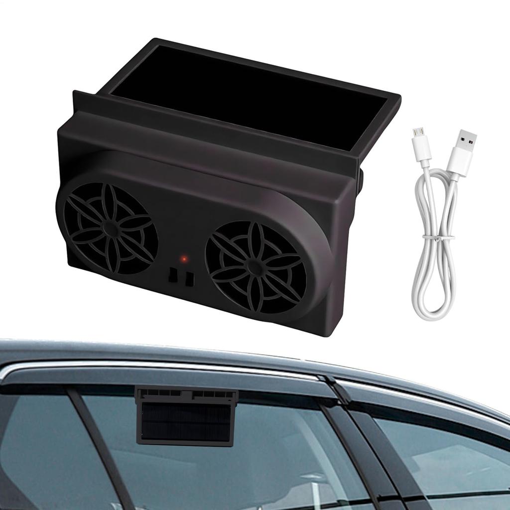 Car Ventilation Fan, Solar & USB Powered, Car Fan, Car Ventilation, Car Ventilation, Solar