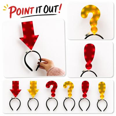 Kreatives lustiges Fragezeichen Ausrufezeichen Haar Stirnband zum Aufmerksamkeitserregen Partykleidung