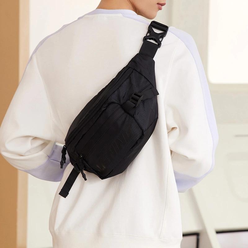 New LiNing Polyester One Shoulder Crossbody Bag Sling Bag Fanny Pack Regular Unisex Black ABLS155-3