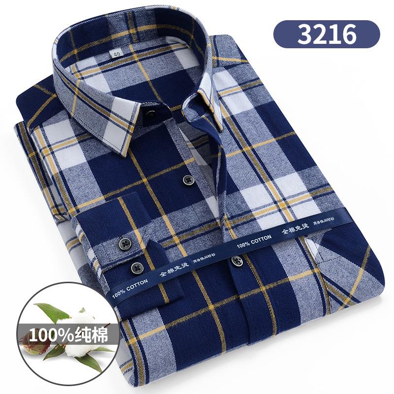 Talla 11XL 10XL 9XL Camisas de Franela a Cuadros de Moda Para Hombre Manga Larga Algodón Casual Suave Ajuste Estándar Camisa Blusa Ropa