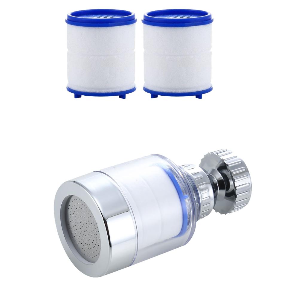 Faucet Water Purifier 360 Degree Rotating Faucet Filters Bubbler Mount Anti-splash Faucet Water Clean Filter Element Purifier