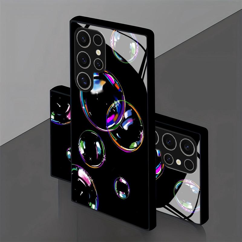 Colorful Bubble Pattern 2D Phone Case for Samsung S26 S25 S24 S23 S22 S21 S20 A56 A36 A16 - Glass Protective Cover