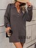 Autumn and Winter New Women's Clothing Solid Color Lapel Button Knitted Sweater Medium and Long Coat Sweater Women