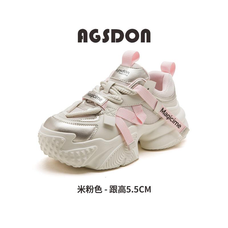 

Платформа Augustine папины кроссовки для девочки 2025 новая осень жареный стрит ретро гонконгский стиль розовые повседневные спортивные туфли 40