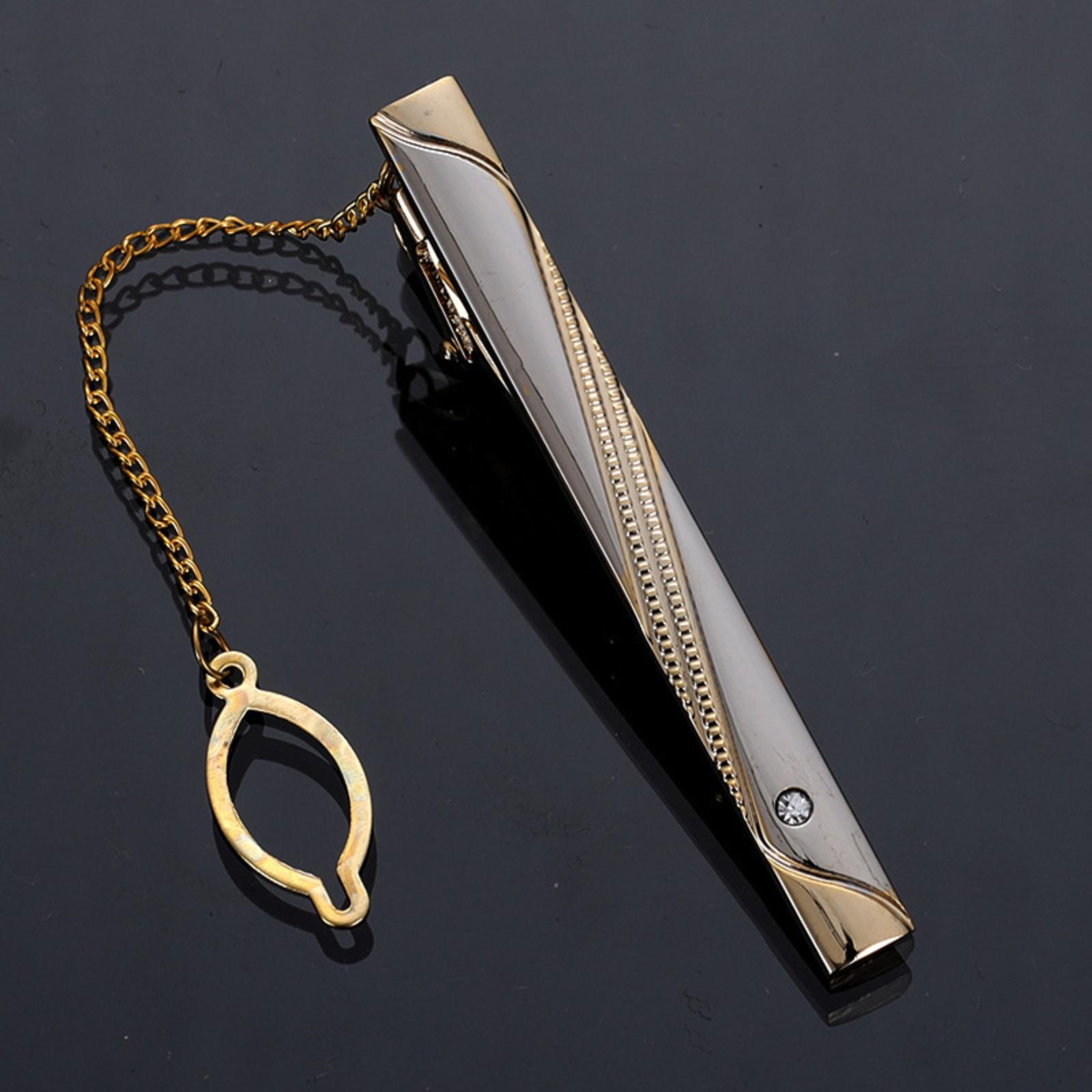 

Зажим для галстука: Минималистичная мужская легкая роскошь, изысканная и стильная для встреч, свадеб, женихов и пресс-конференций - -Цветная клипса, инкрустированная кристаллами One Size серебряный