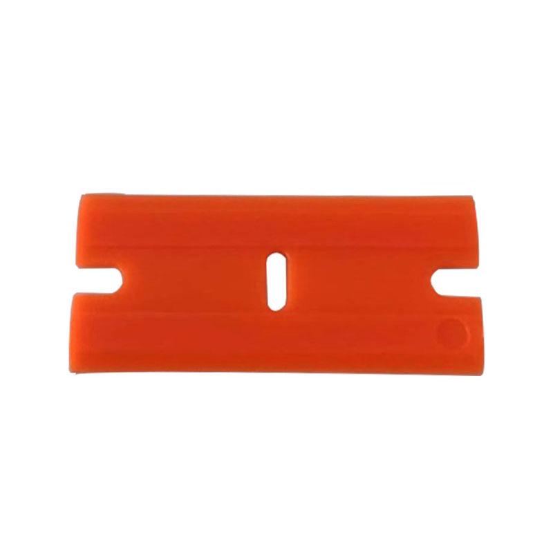 Car Glass Cleaning Scraper with Plastic Clip and Orange Handle