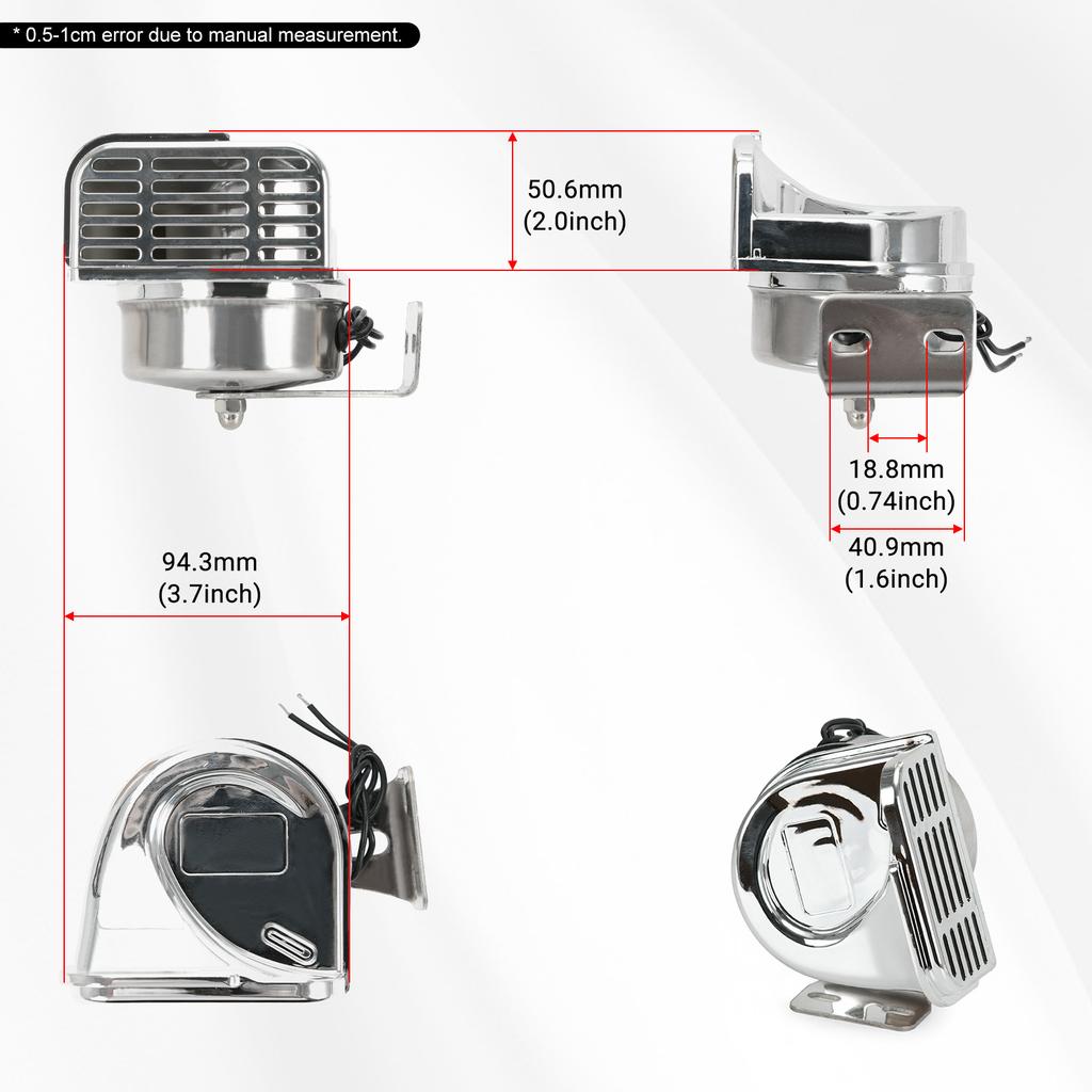 Corrosion-Resistant Stainless Steel Dual-Diaphragm Boat Horn 410 Hz 510 Hz High Tone Signal for Reliable Nautical Communication