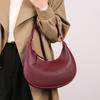 FLYING STARS  Spring  Solid Color Half Moon Bag Trendy Korean Single Shoulder Diagonal Cross Handheld Underarm Bag