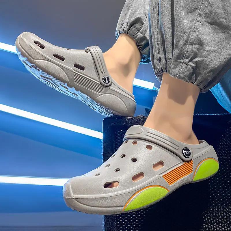 Slides Beach Hole Platform Male Slipper Comfortable Eva Low Price Rubber Designer Luxury 2025 Style Original Men's Shoe