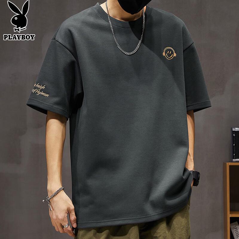 PLAYBOY Men s Short Sleeve Round Neck T-Shirt 2XL
