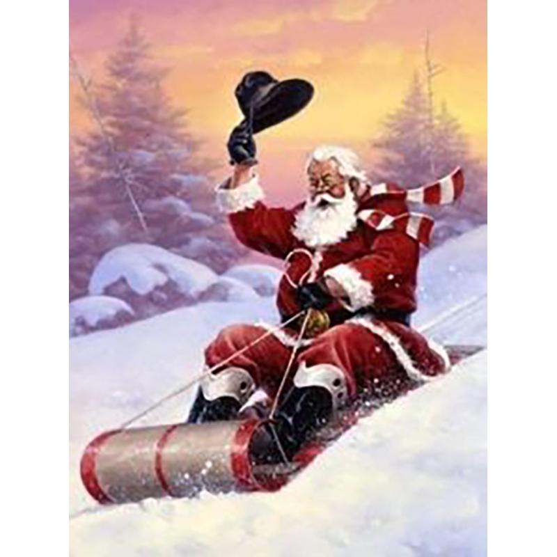 DIY Santa Claus 5D Diamond Painting Full Round Drill Christmas Gift Home Decoration Embroidery Cross Stitch Handcraft Art Kits
