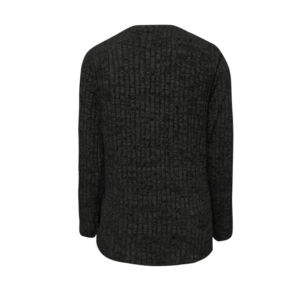 Γυναικείο Μονόχρωμο Μόδα Μακρυμάνικο Ριγέ Ψεύτικο Κουμπί Φαρδύ Τοπ