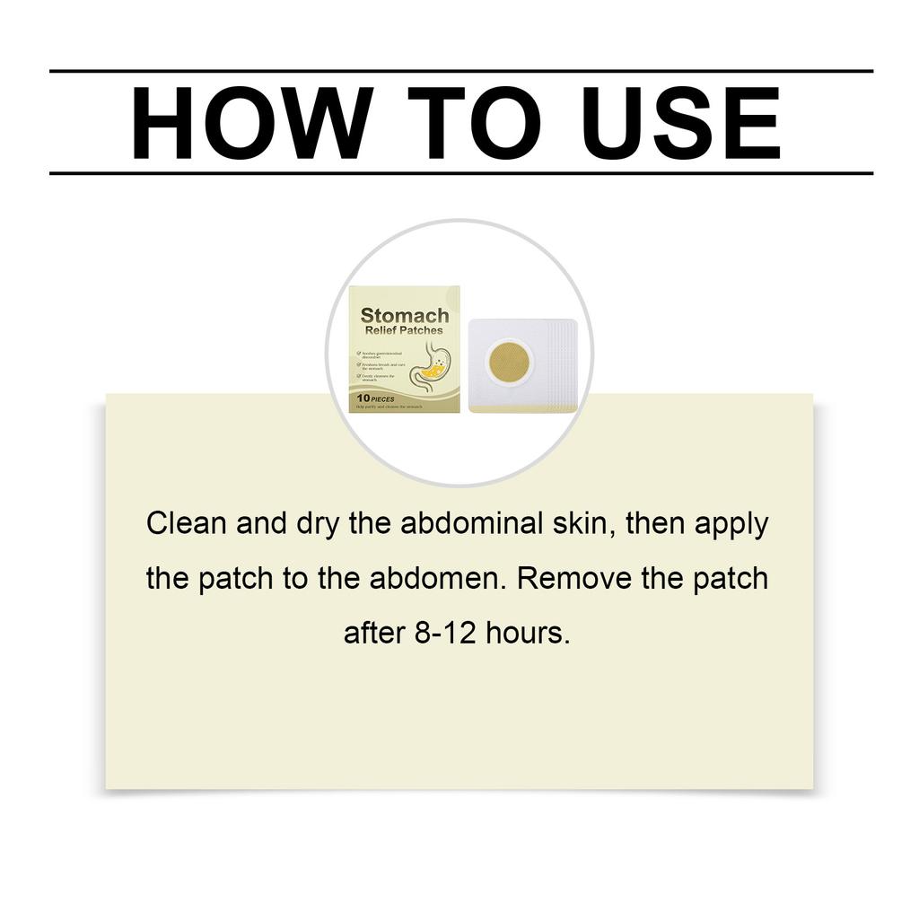 10 Pieces Of Stomach Care Patch With Mild  Comfortable Daily Care Patch