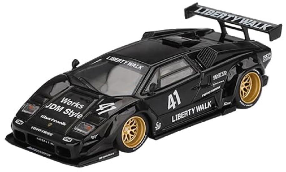 Sunrich MINI GT Масштаб Lamborghini Countach Черный Готовый Продукт 1/64 LB-WORKS (Левый руль) MGT01081-L