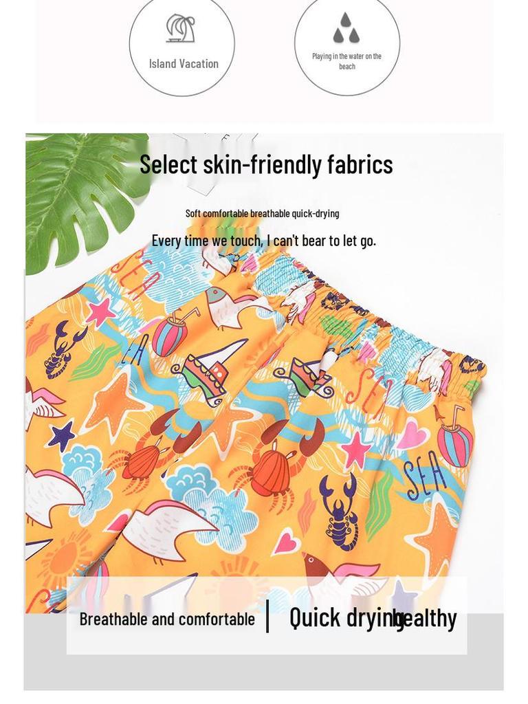 Schnelltrocknende Eltern-Kind-Badeshorts - Jungen Badeshorts mit lockerem Schnitt für Urlaub & heiße Quellen