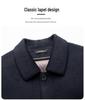 New Men's Lapel Wool Coat with Detachable Duck Down Liner - Business Casual, Autumn & Winter
