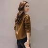 Giacca corta in pelle alla moda Cappotto casual ampio autunno e inverno da donna