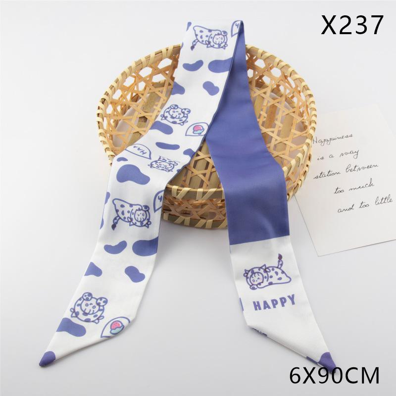 Versatile Vintage Silk Scarf: Hair Tie, Headband, Bag Accessory