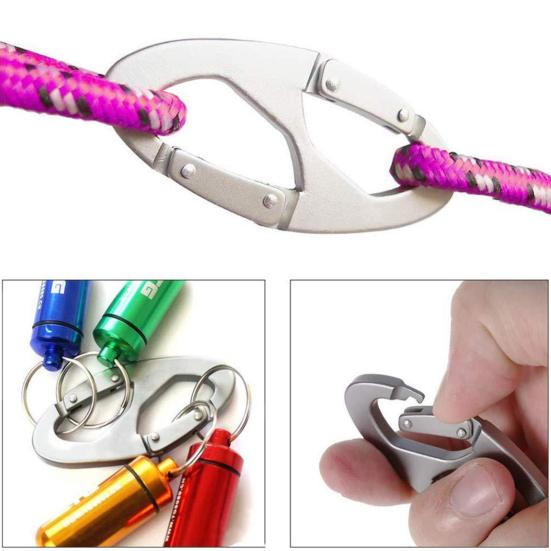 4Pcs Carabiner Clip Key Chain Clip Hook Rustproof Corrosion Resistant Latch Hooks