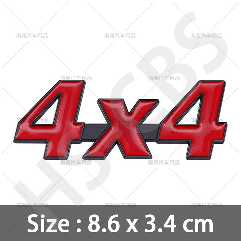 3D Metalen 4X4 Embleem Badge 4 X 4 Auto Achterklep Decal 4X4 Letter Logo Auto Achterklep Stickers Carrosserie Decoratieve Sticker Accessoires