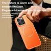 For iPhone 16 Pro Max Case Compatible with MagSafe Rotating Kickstand Litchi Texture PC TPU Phone Cover