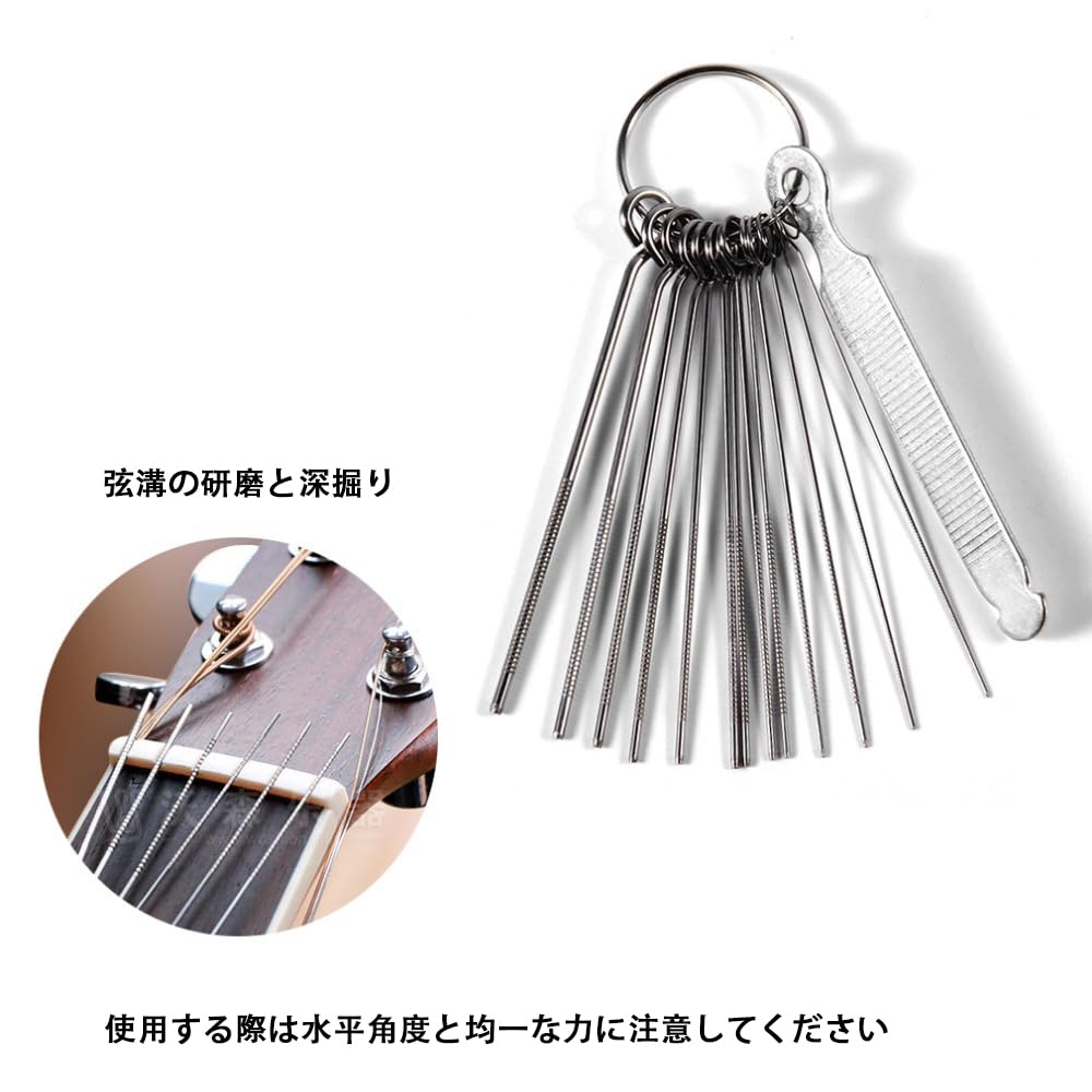 Steel Nut File for Maintenance Tool for String Groove Suitable for and Improves Sound Quality and Has a Wide Range of High-quality Guitars. Polishing.
