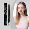 Zephoco 2-in-1 Double-Ended Eyebrow Pencil - Light Brown & Clear for Natural, Silky, Pigmented Daily Eyebrow Shaping