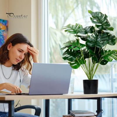 Sztuczna roślina Monstera Sztuczne liście Monstera Bukiet Sztuczne rośliny tropikalne Wystrój wnętrz Zieleń do biura domowego Salon