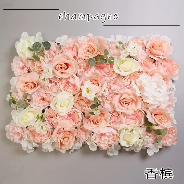 Artificial Flower Flower Wall Three-dimensional Background Wall Wedding Decoration Rose Silk Cloth Modern Home Decoration Part