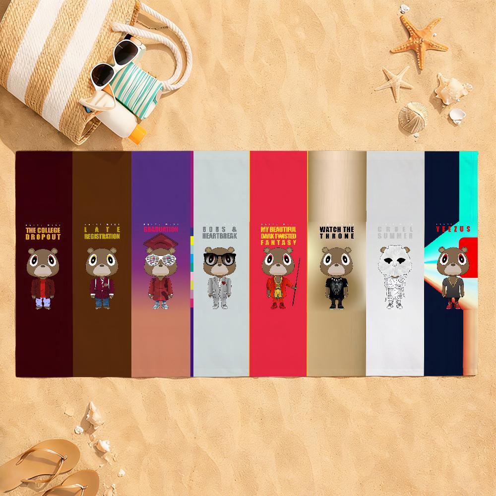 

Rapper K-Kanye-E W-West Bully Towel Quick Dry Absorbent Beach Towel for Sports, Fitness, Swimming and Outdoor Activities W40*H60(CM)