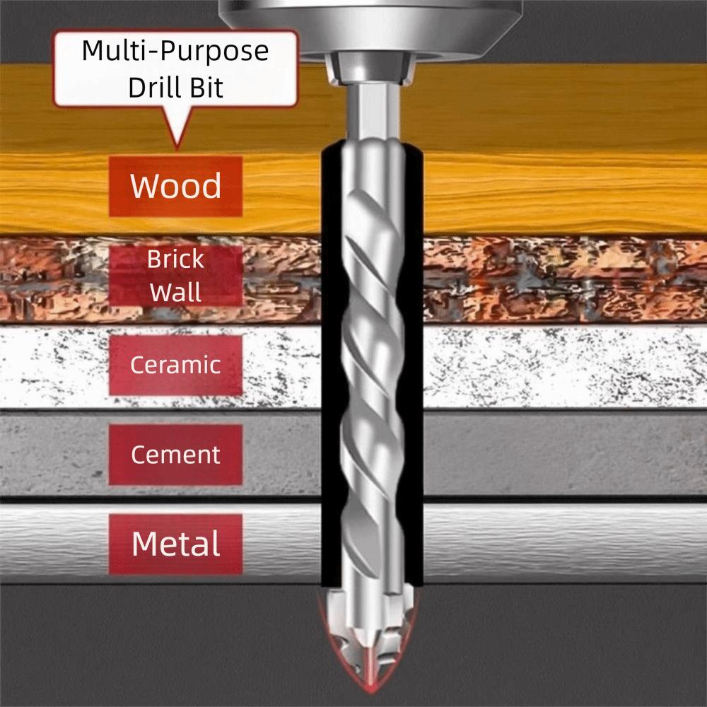 7pcs/set U-shaped Tile Drill Bit Set Precision Four-Flute Sawtooth Drill Bit  Building Site