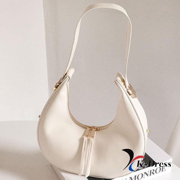 

Шкіряна сумка на плече Hobo преміум-класу (2 кольори) 25x22x7cm слонова кістка