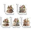 10pcs Easter Bunny Egg House Coffee Mug Hanging Ornament Acrylic 2D Flat Coffee Cup Decorative Pendant Kit for 2025 Easter Party