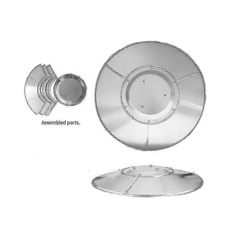 Patio Heater Reflector Shield, Propane Outdoor Heaters Replacement Part - Top Dome, 3-Hole Mount, 3