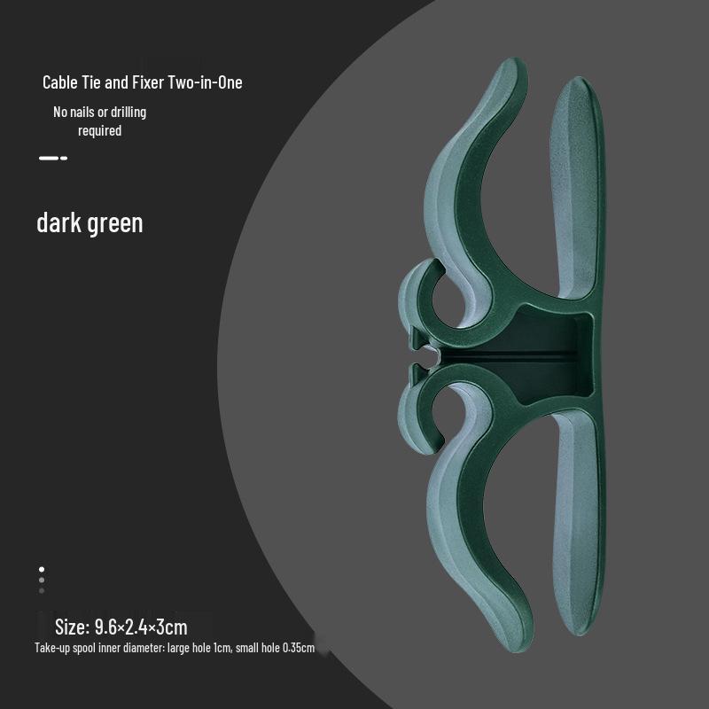 Punch-Free Power Cord Organizer: Electrical Wire Storage Holder & Winding Tool.