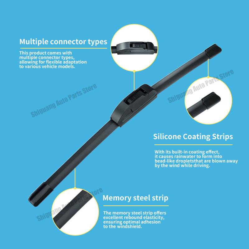 Front New Silicone Coating Wipers Windshield Windscreen Blades for Ford Focus MK1 1998 - 2005 Car Wiper Accessories 1999 2000