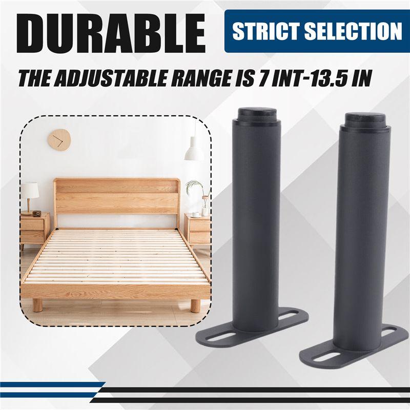 M-Modern-1Set Verstellbare Metallbettrahmen-Stützbeine Bettrahmen Mittelstreben Schweres Stützbein Ersatzteile (7-13,5 Zoll)