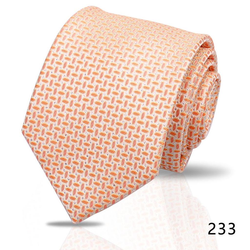 Men's High-Grade Black and Red Striped Silk Tie for Formal and Wedding Wear - 8CM
