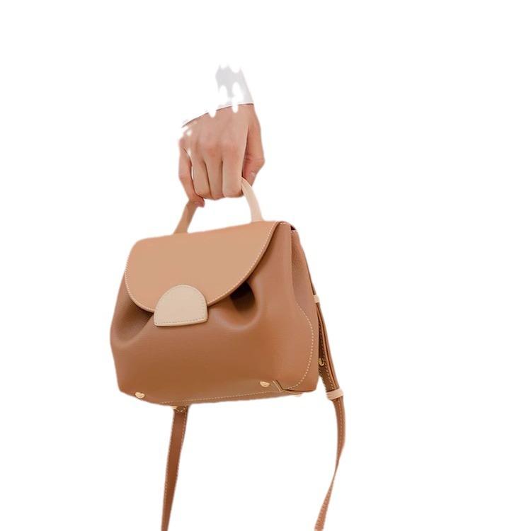 Spring New Cowhide High-end Feeling Light Luxury Smiling Face Bag Versatile Hand-held Crossbody Bag