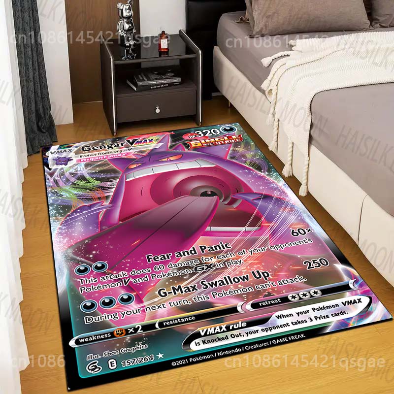 P-Pokemon G-Gengar Kortelės Spausdinti Kilimai Miegamasis Svetainė Sofa Darbo Kambarys Vaikų Kambarys Didelio Ploto Dekoro Kilimai Dovana Kilimėlis Potdemiel