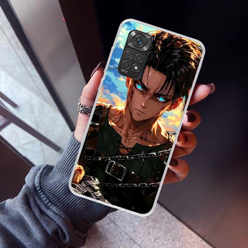 A-Attack on T-Titan Levi Phone Case For Xiaomi Redmi Note 10 11 12 13 14 15 Pro Plus 11S 12S 14S 11T 11E 10S Soft TPU Back Cover