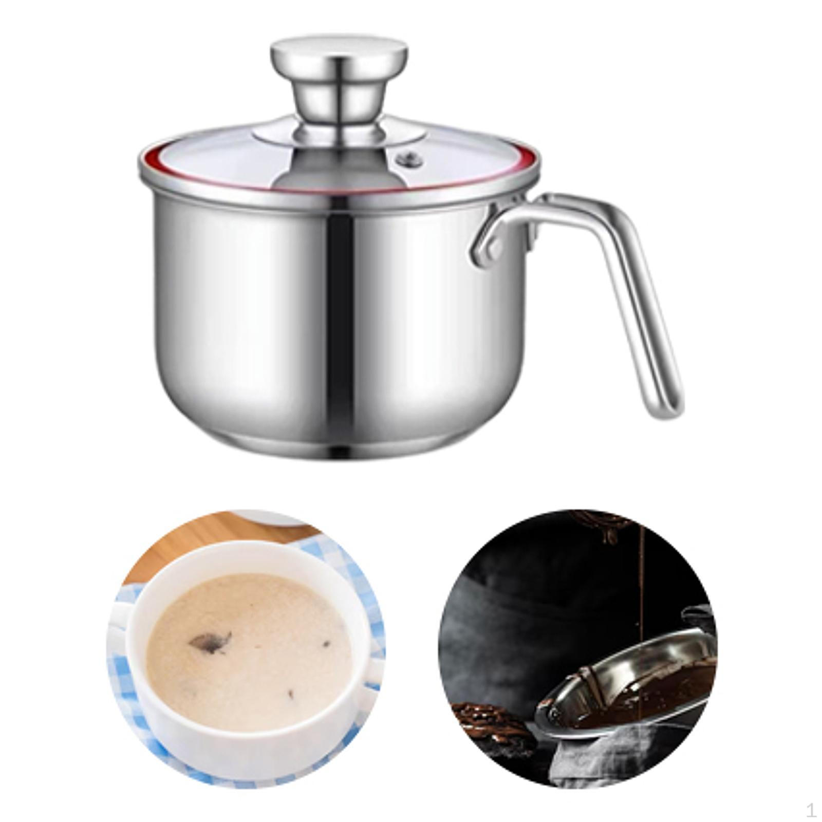 

Кастрюля для молока и соусов с крышкой, кастрюля из нержавеющей стали, лапша, супы 15x19.5x11cm