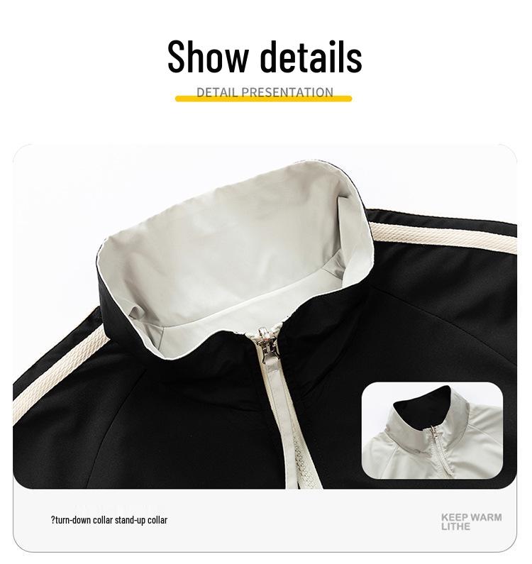2024 Herr Höst Lös Passform Ståkrage Utomhus Vardagsjacka Dubbelsidig Flerfärgad