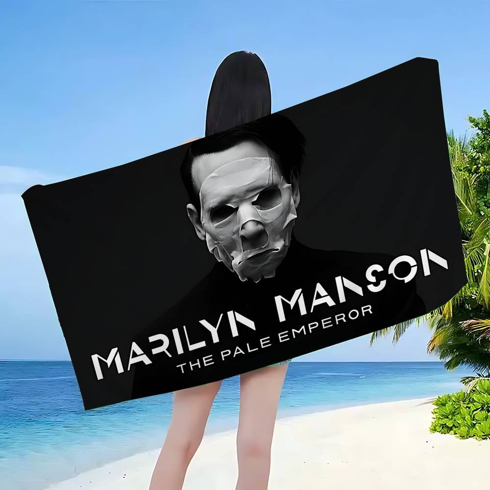 Rock Band M-Marilyn M-Manson Big Microfiber Beach Towels Quick Dry Towel Sand Beach Towels Pool Towel for Travel Swim Pool Yoga