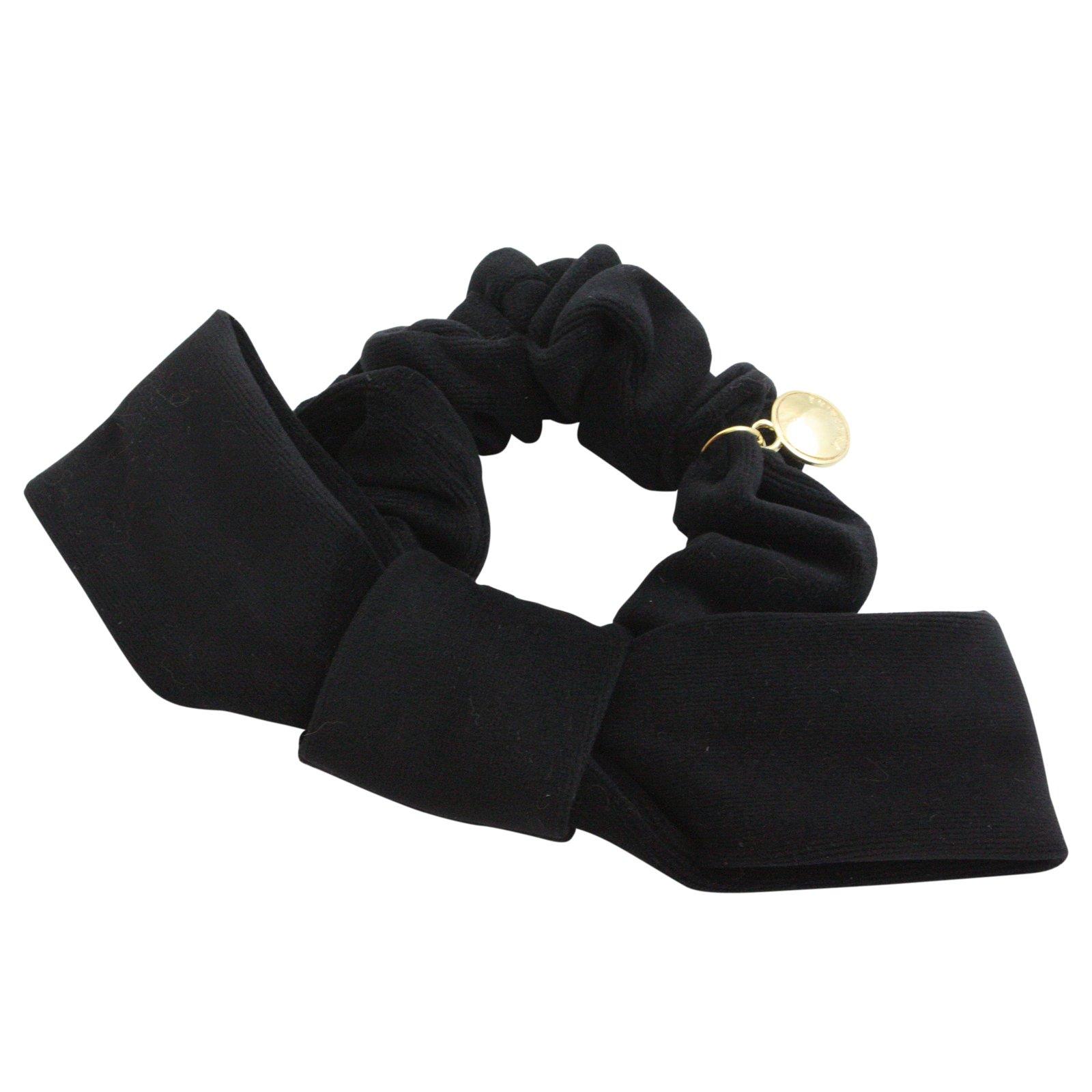 

Kobe VINGTAINE Big Ribbon Black Scrunchie h-204