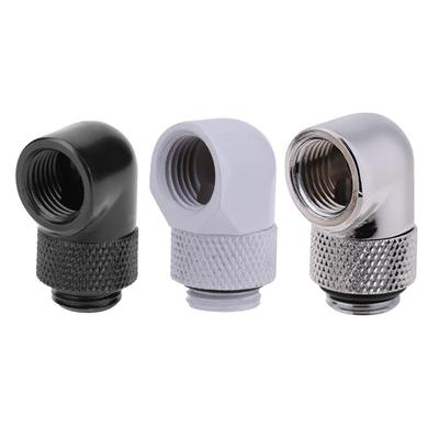 2 STuks G1/4 Schroefdraad Roterend 90 Graden Elleboog Fitting Adapter Roterende Fitting Watergekoelde Connector voor PC Waterkoeling Systeem