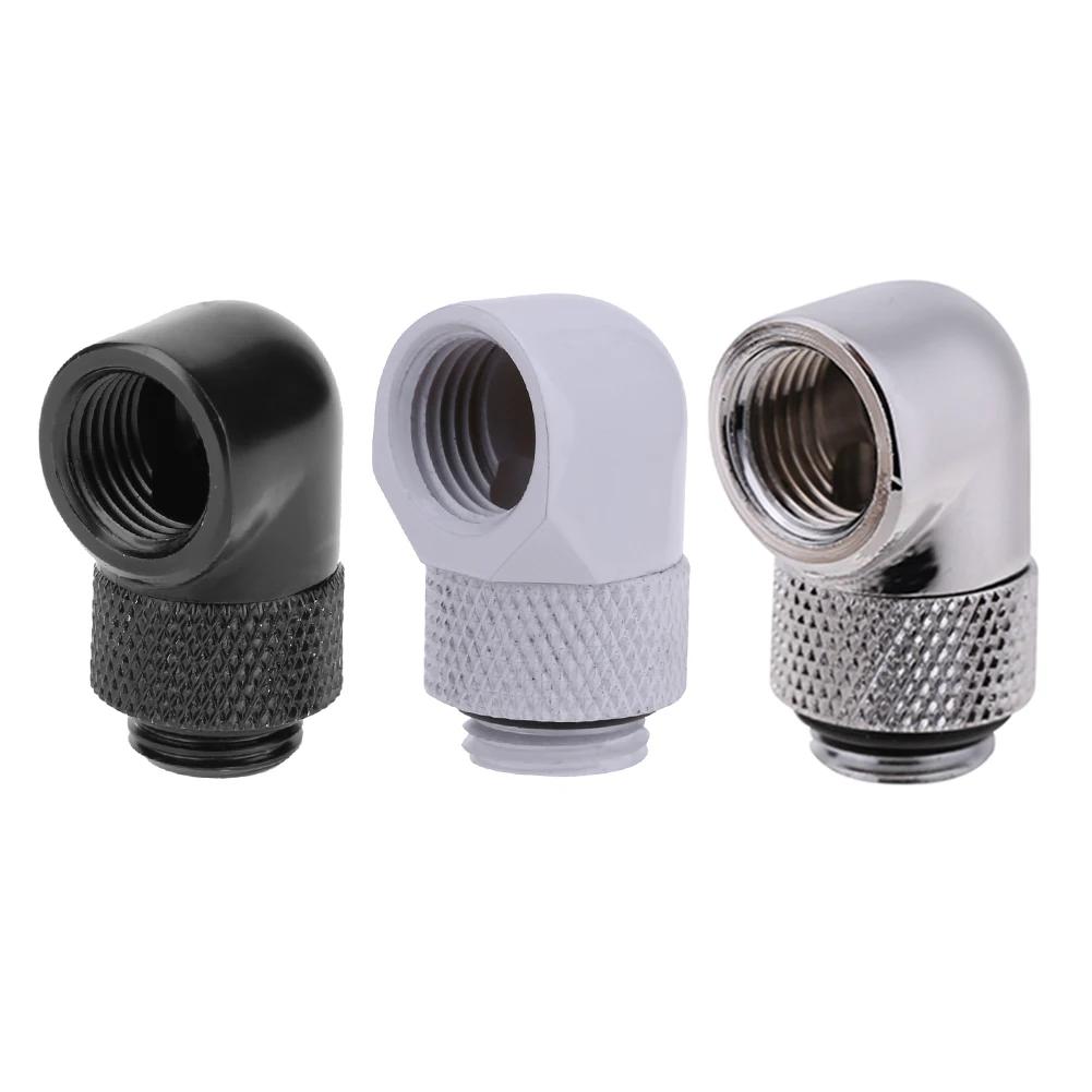 2PCS G1/4 Thread Rotating 90 Degree Elbow Fitting Adapter Rotary Fitting Water Cooled Connector for PC Water Cooling System