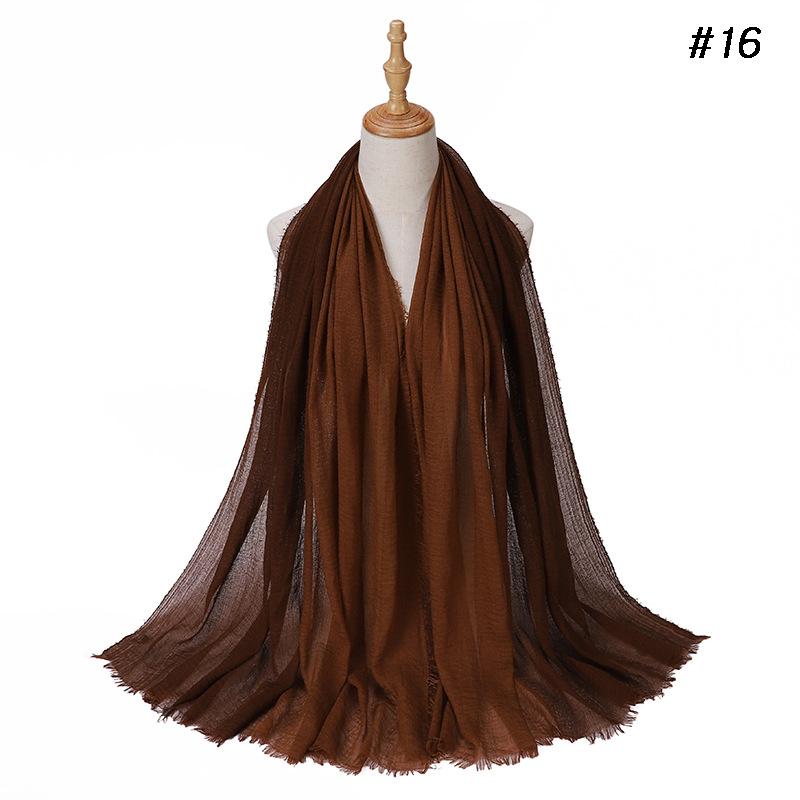 Gradient Color Cotton Linen Scarf Travel Camping Shade Long Scarves Shawl Head Wraps Headscarf Neckerchief Women Muslim Hijabs
